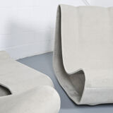 Swisspearl/Eternit Willy Guhl set of 2 Loop Chairs and 1 Loop Table