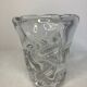 Vase glassware in molded crystal daum signed around 1960