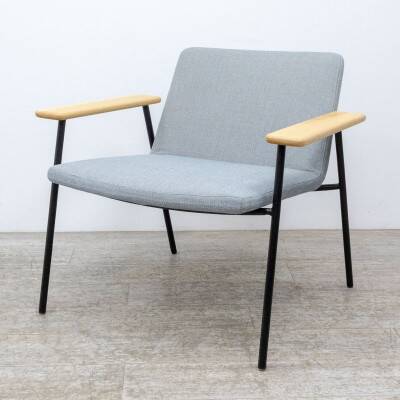 Fauteuil lounge Inclass Xail en tissu bleu