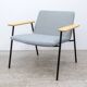 Fauteuil lounge Inclass Xail en tissu bleu