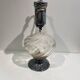 Glass and silver metal decanter around 1900