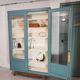 Bibliothèque vintage bleue