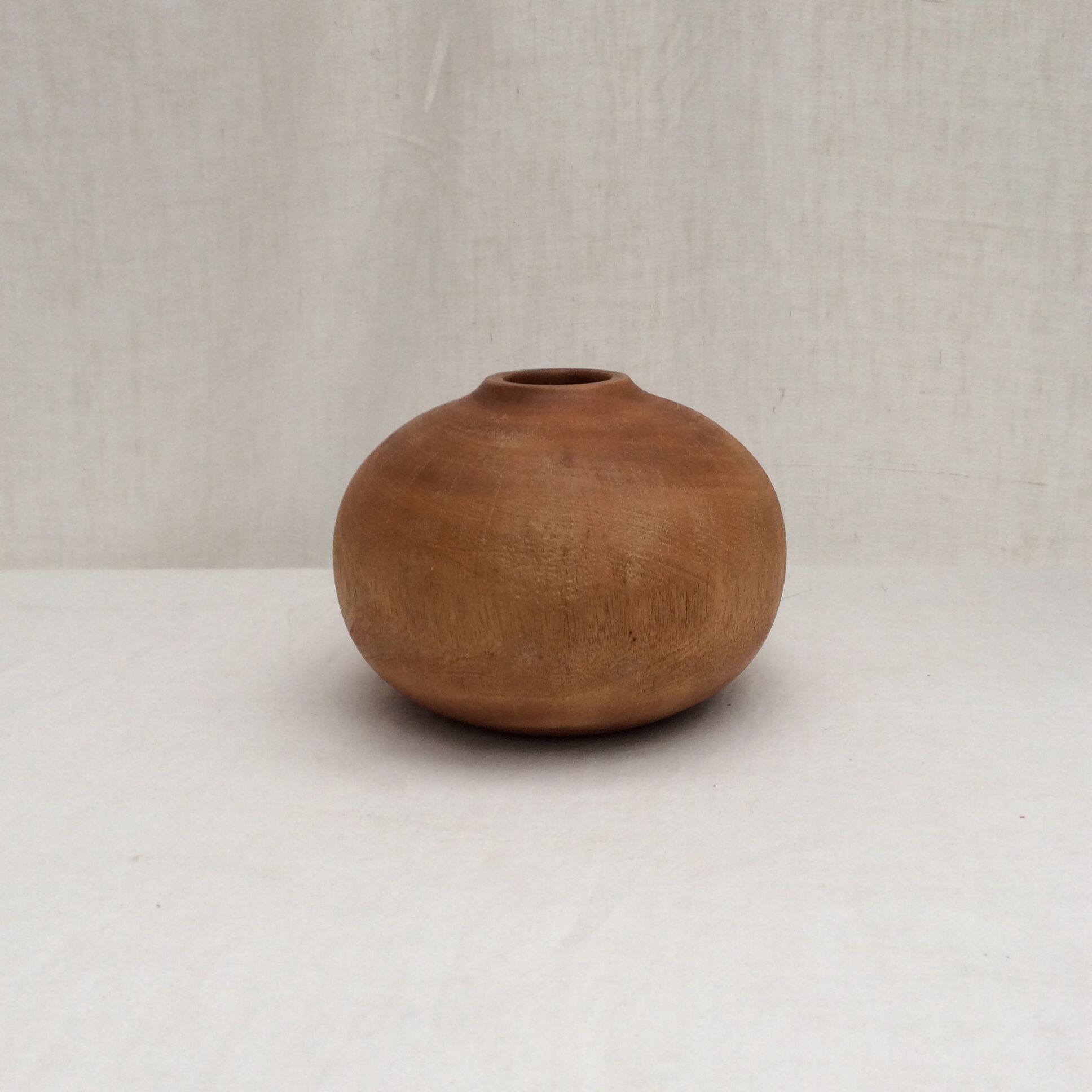 Contemporary wooden ball vase