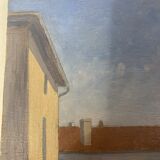 Tableau, paysage, cachet de l’atelier d’artiste circa 1940