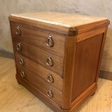 Walnut and marble dresser
