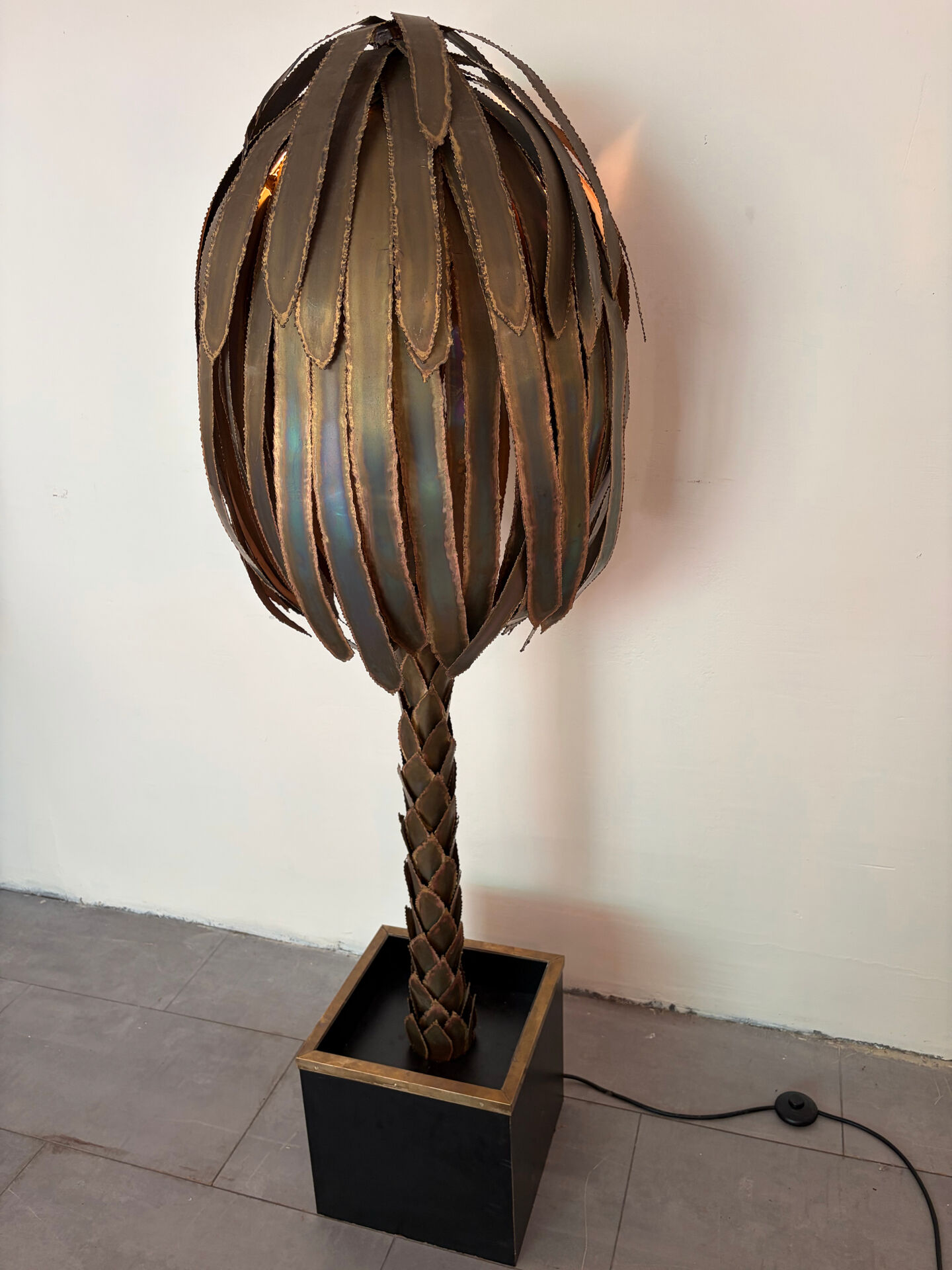 Lampadaire « palmier »  en laiton par Maison Jansen