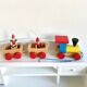 Wooden toy train to pull