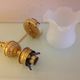 Brass wall light and satin glas vintage 50s-60s