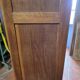Antique double curtain cabinet in oak