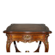 Pine desk with leather and gilding, late Victorian period around 1900.