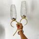 Paire d'appliques double design années 60