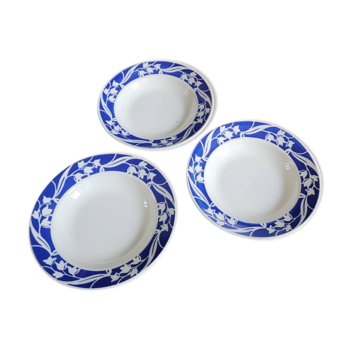 Three Badonviller soup plates