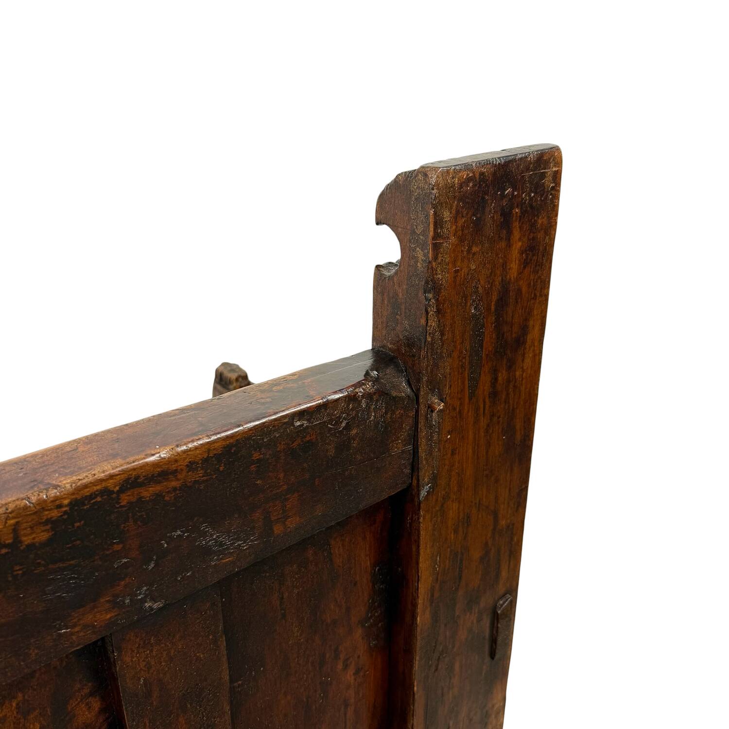 Antique Spanish Oak Bench – Traditional Pegged Construction