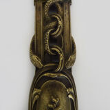 Pair of pharmacy storefront, doctor, caduceus bronze medicine. Early twentieth century