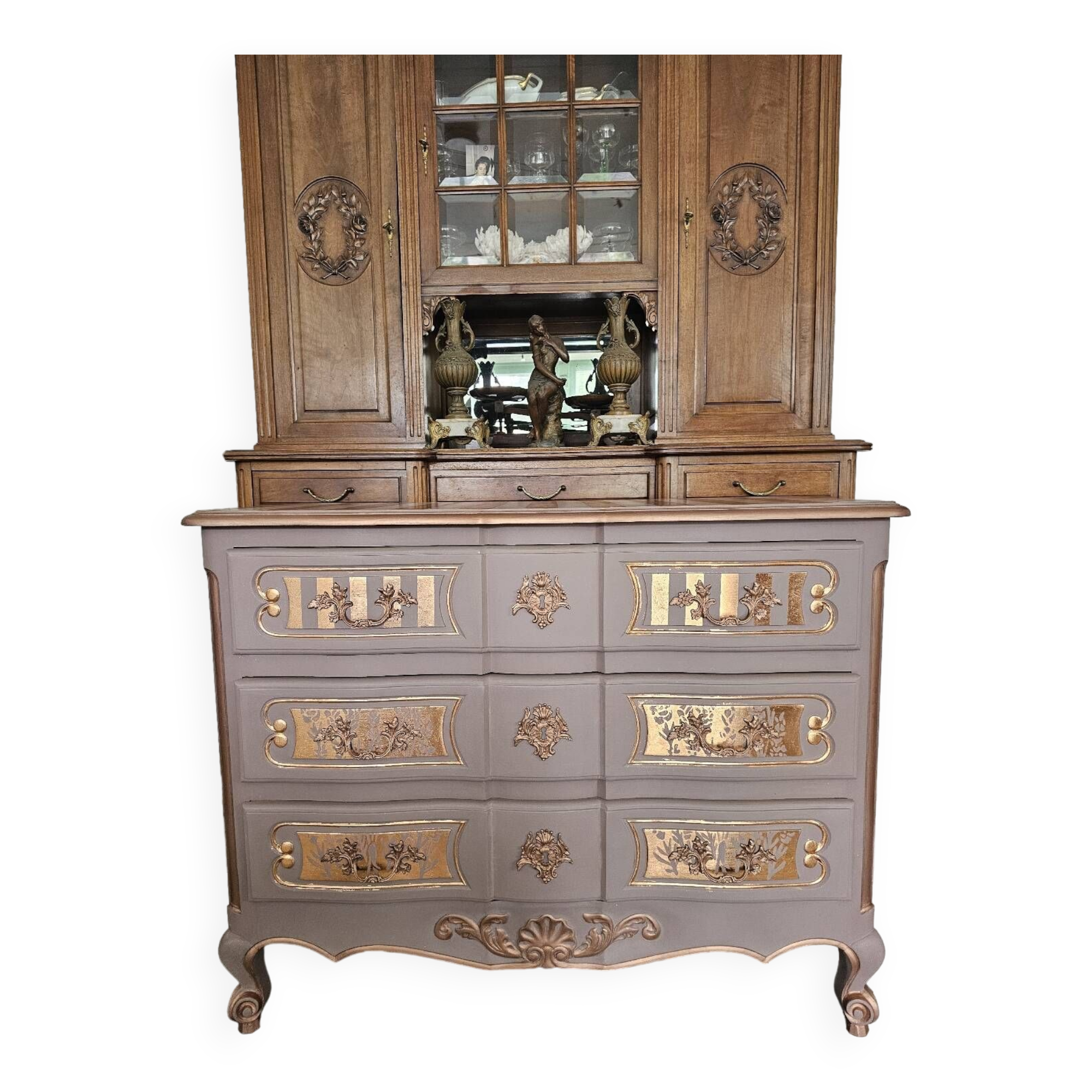 Vintage old pink chest of drawers