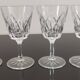 Set de 4 verres à pied à eau en cristal ciselé vintage