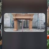 19th-century oak castle fireplace