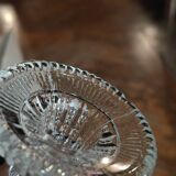 Pair of molded pressed glass candlesticks