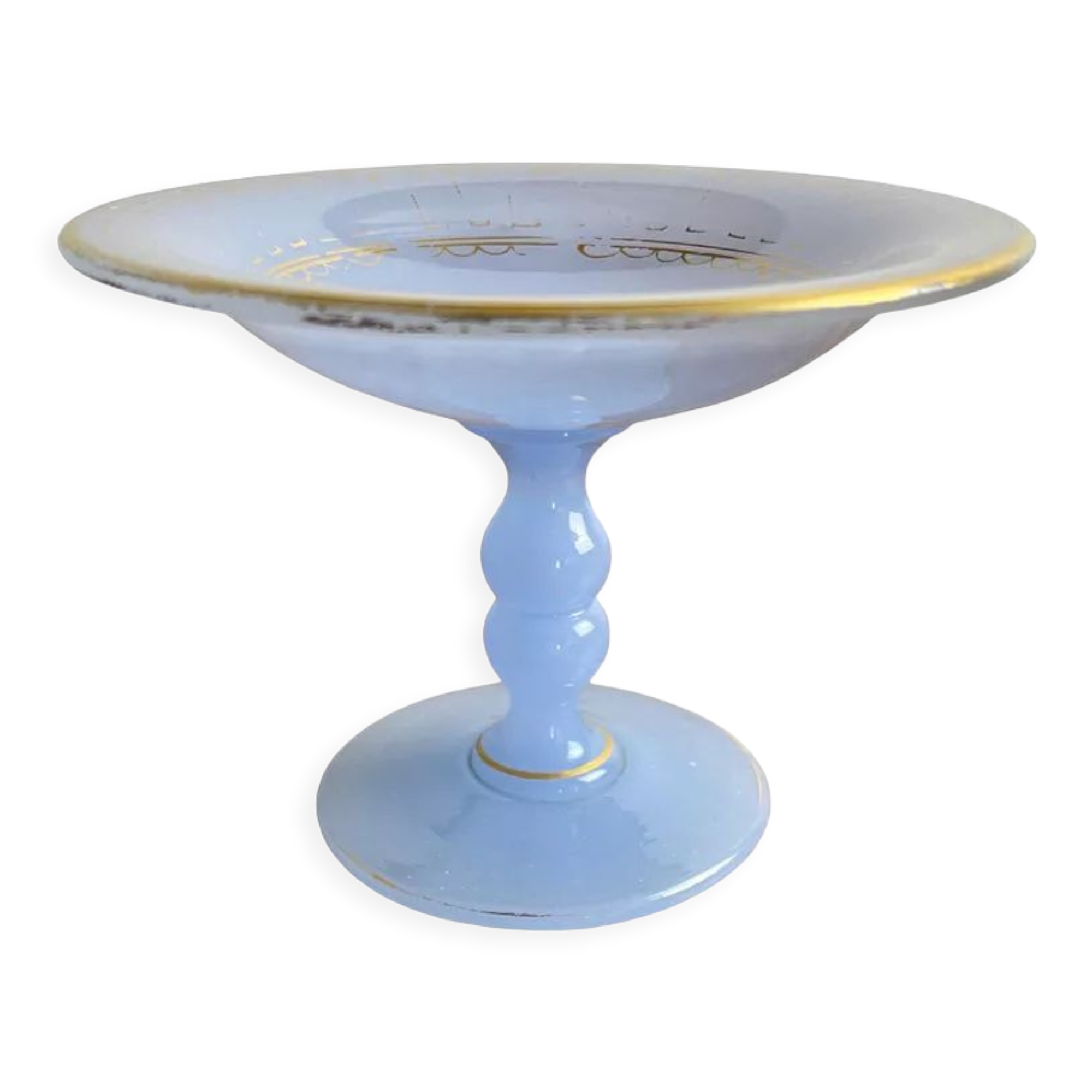 19th century opaline jewelry dish