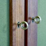 Armoire italienne vintage en teck et velours, années 1960