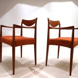 Suite de 2 chaises en teck Gustav Bahus Bambi par Rolf Rastad & Adolf Relling, 196