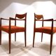 Set of 2 Gustav Bahus Bambi teak chairs by Rolf Rastad & Adolf Relling, 196