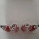 5 engraved glass champagne cups
