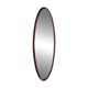 Italian mid-century oval teak wall mirror, 1980s