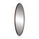 Italian mid-century oval teak wall mirror, 1980s