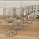 Set de 6 verres vin blanc gravés