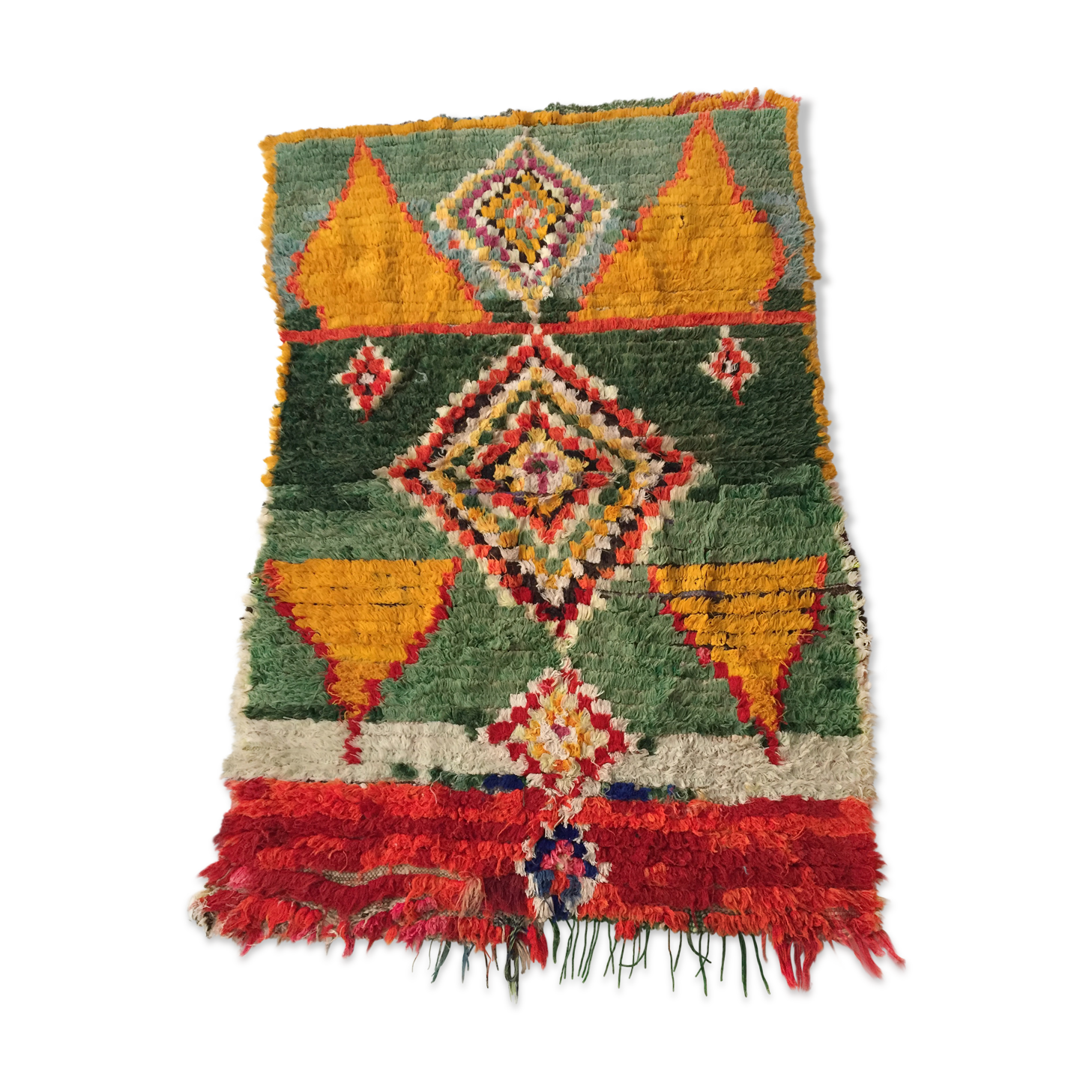 Moroccan Berber carpet Boucherouite 151x105cm