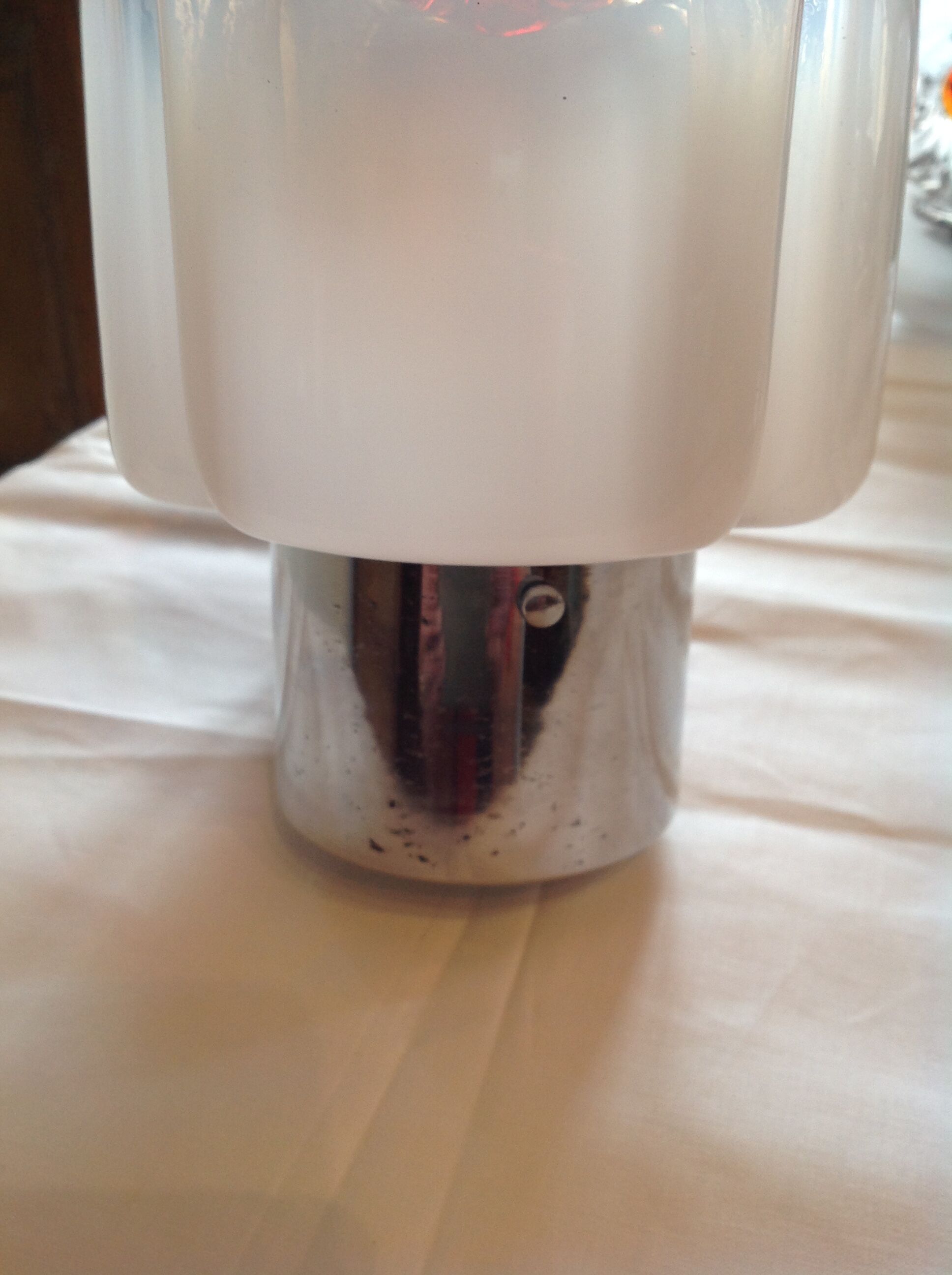 Chrome wall light with globe in Murano, year 70