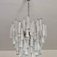 Mid-Century Modern Triedri Crystal Chandelier by Paolo Venini