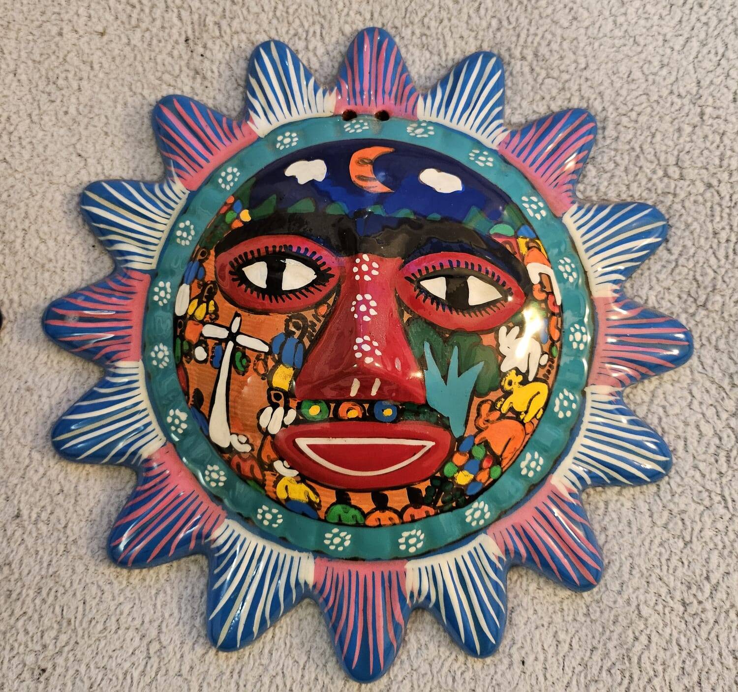 2 Mexican ceramic masks
