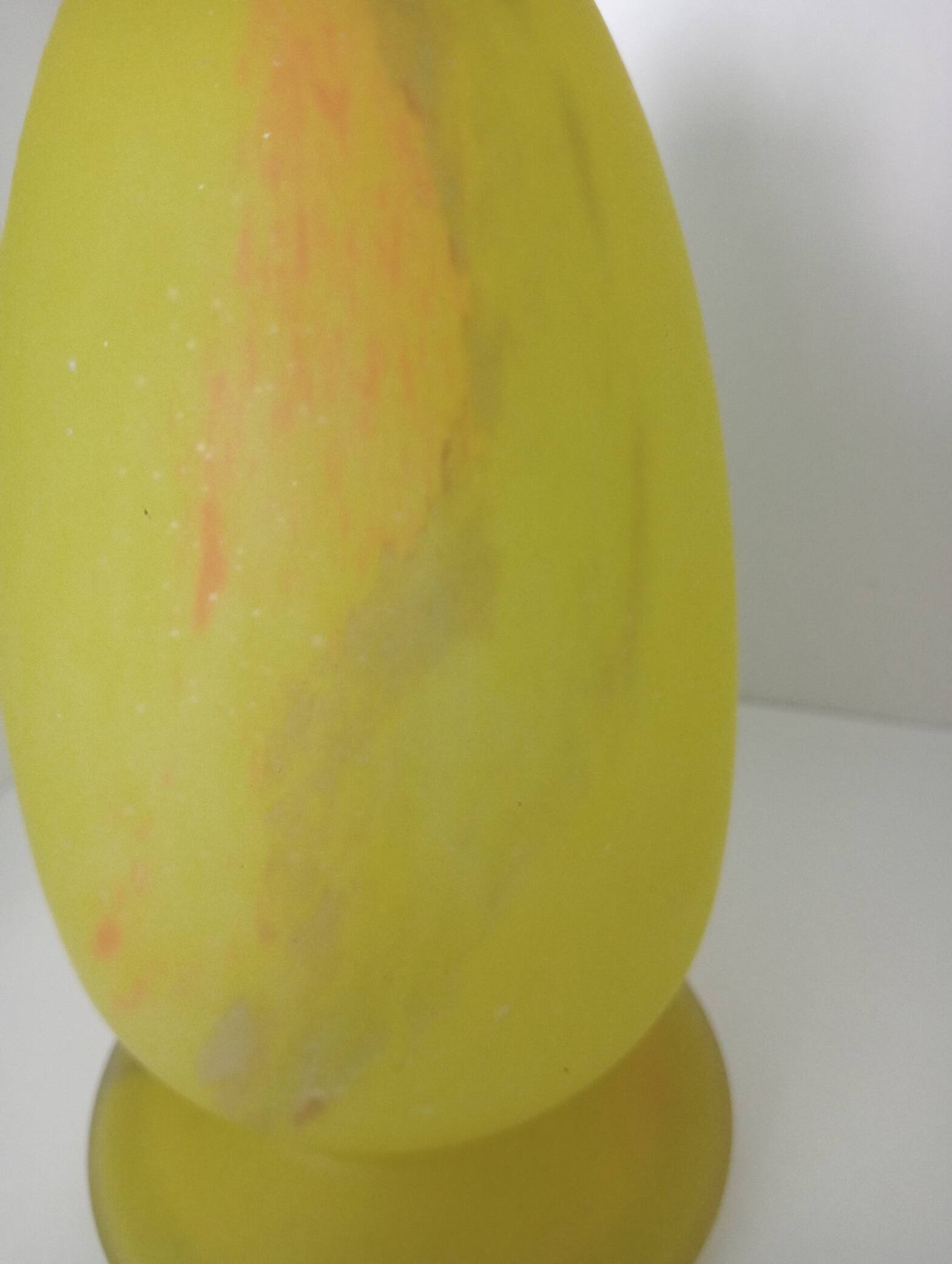 Art Nouveau glass paste lamp base