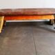 banc vintage en cuir, Tchécoslovaquie années 60, banc de gym, cheval d'arçon