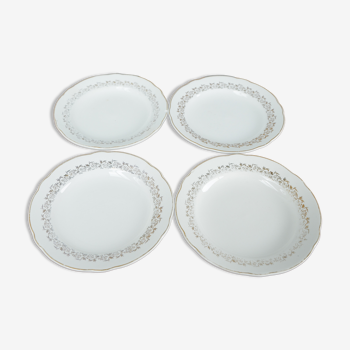 Lot de 4 assiettes Sarreguemine, Gerbviller