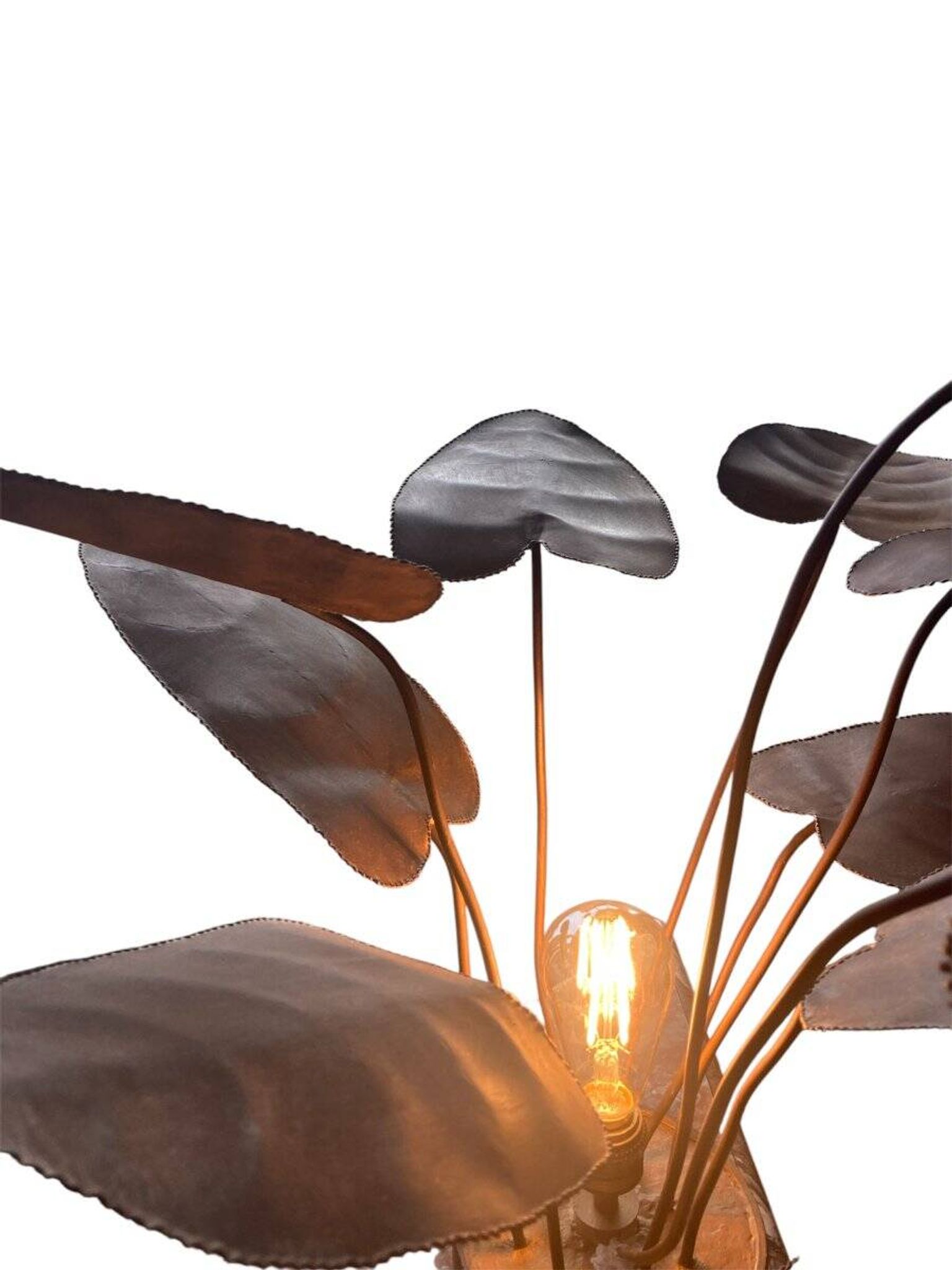 Sculptural metal lamp, 1960s/70s