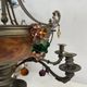 Napoleon III chandelier in bronze and alabaster with eight light arms, 19th century.