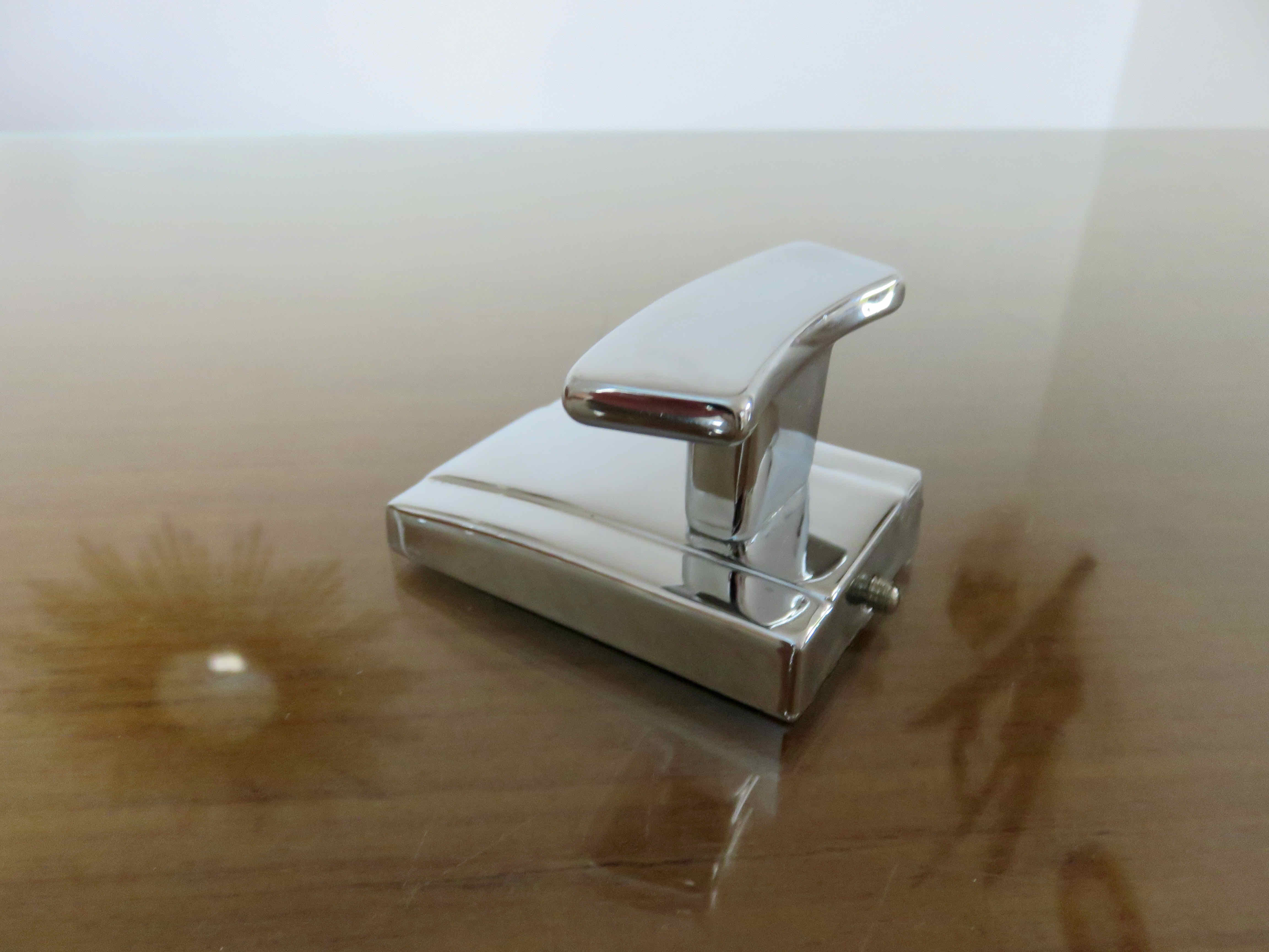 Modernist hook in chromed metal 70s