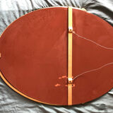 Beveled wall mirror with gold frame