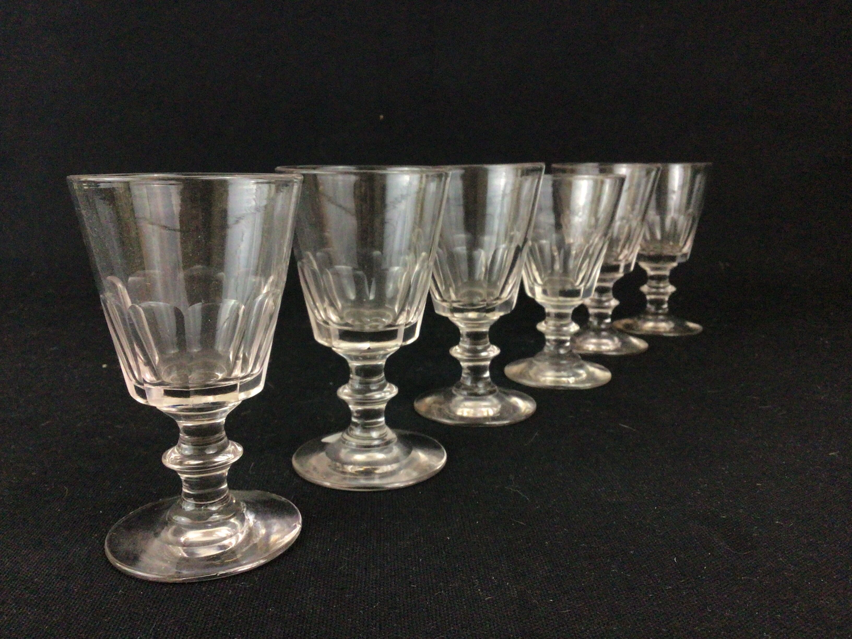 6 crystal glasses of Baccarat Saint Louis XIXeme
