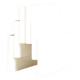 1970s Large model white plastic magazine rack / Giotto Stoppino / Kartell,