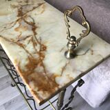 Marble and gilded bronze magazine rack