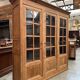 19th-century library in cherry wood