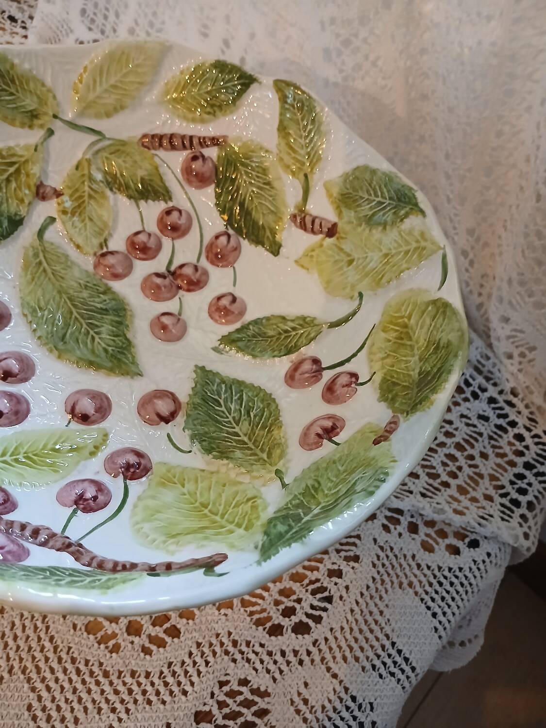 Antique fruit bowl in slip