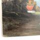 Old painting on wood sea le pouliguen 20x40 cm