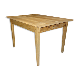 Natural wood farm table