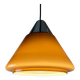 Brown glass pendant by Hustadt Leuchten, 1960