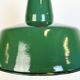 Grande Lampe à Suspension Industrielle en Émail Vert, 1960s